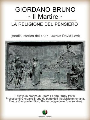 cover image of Giordano Bruno o La religione del pensiero--Il Martire
